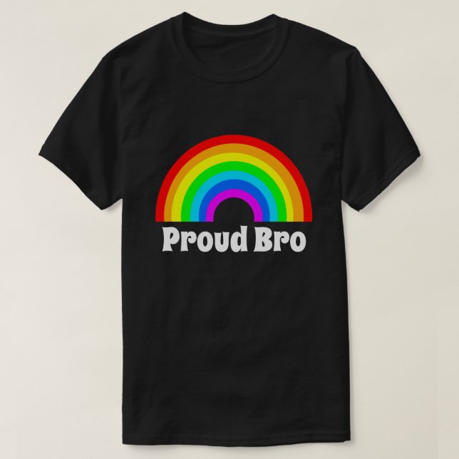 STOLT BRO BRODER LGBTQ STOLTHET T SHIRT (Design framsida)