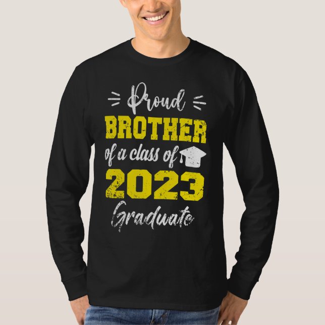 stolt broder av klass G för 2023 Student T Shirt (Framsida)