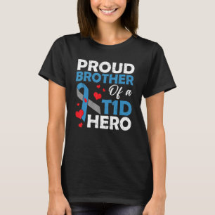 stolt broder av typ 1-diabetes Hero Warrior Su T Shirt