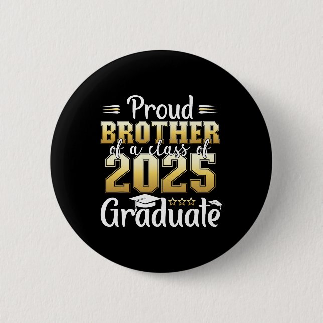 stolt broder med KL 2025 Student Studenten Knapp (Framsida)