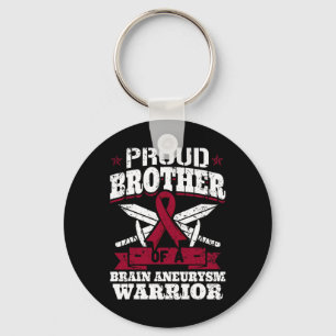 stolt broder till en Brain Aneurysm Warrior Awaren Nyckelring