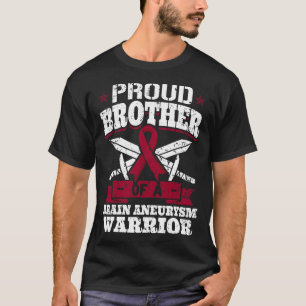 stolt broder till en Brain Aneurysm Warrior Awaren T Shirt