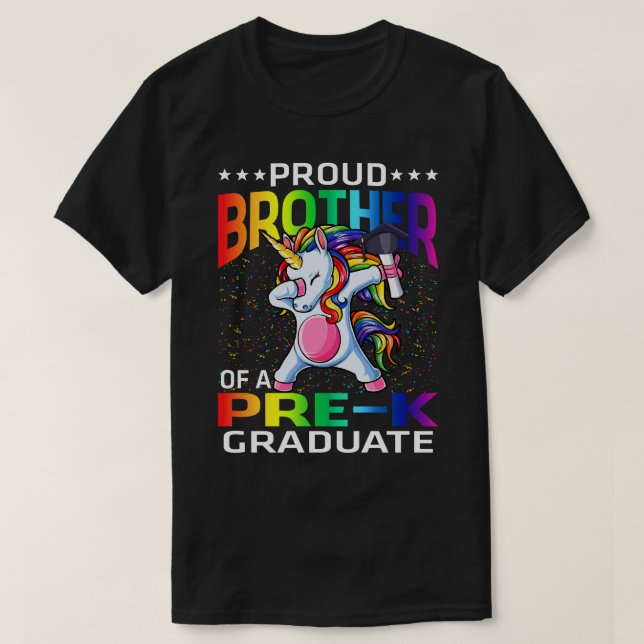 stolt broder till en Student-enhörning före K T Shirt (Design framsida)