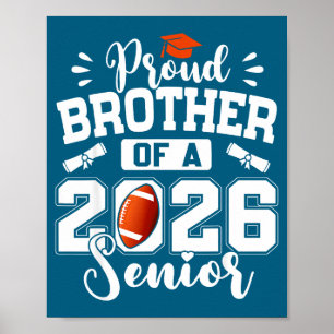 Stolt Bror 2026 Seniorfotboll Illustration Poster