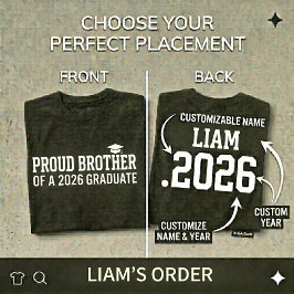 STOLT BROR Klass 2026 Personlig Examen T Shirt