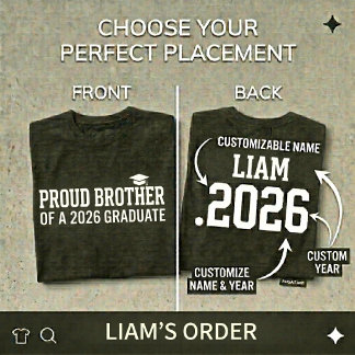 STOLT BROR Klass 2026 Personlig Examen T Shirt