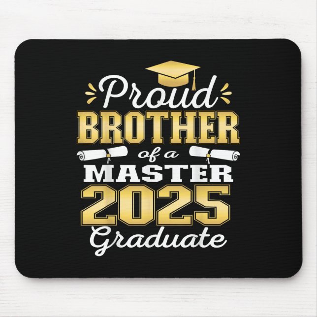 Stolt bror till 2025 Cl Master-examen Familj Gr Musmatta (Framsidan)