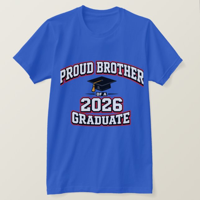 Stolt Bror Till En 2026 Utexaminerad Universitetsi T Shirt (Design framsida)