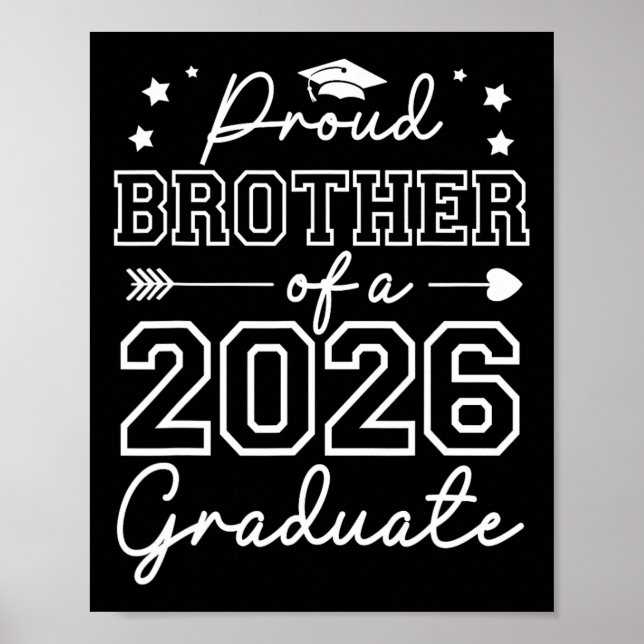 Stolt bror till en Cl Of 2026 examen senior 2026 Poster (Framsidan)