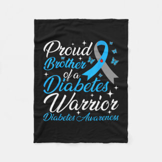 Stolt bror till en diabetesmedvetenhetskrigare t1d fleecefilt
