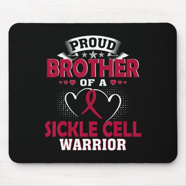 stolt bror till en sicklecellkrigare musmatta (Framsidan)