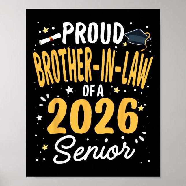 Stolt Bruh Av En Cl 2026 Utexaminerad Senior Exame Poster (Framsidan)
