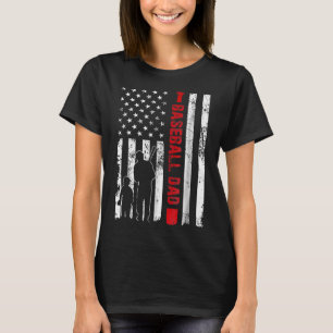 Stolt Bysebyll Pappa Amerikansk Flagga Sport Fars T Shirt