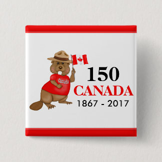 stolt Canadian Beaver 150-årsdagen Knapp