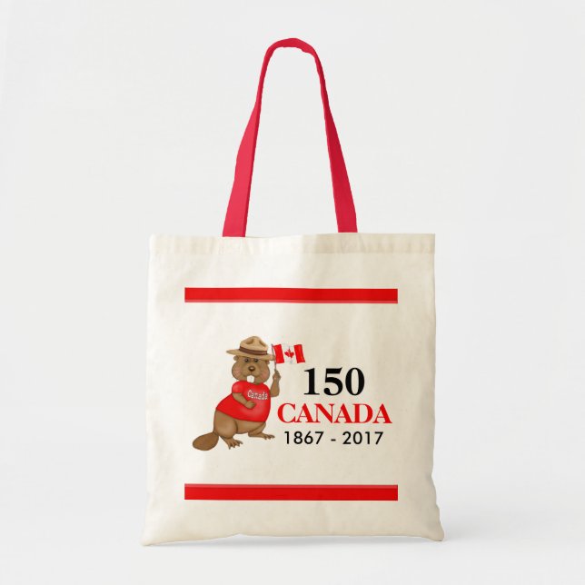 stolt Canadian Beaver 150-årsdagen Tygkasse (Framsidan)