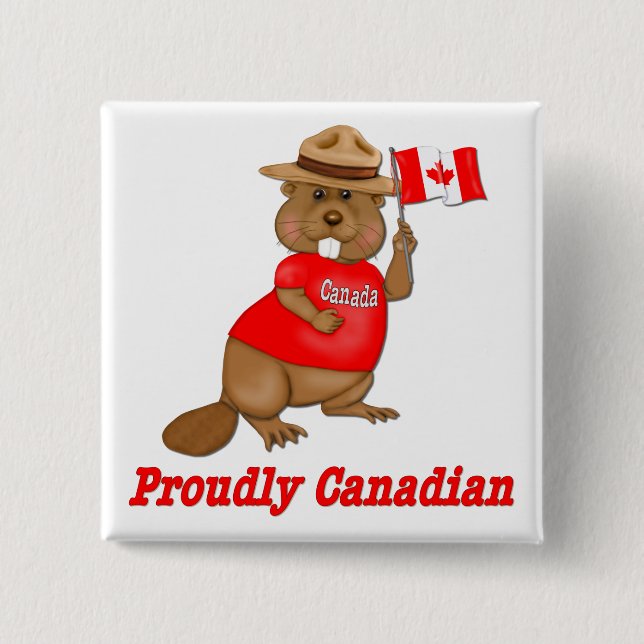 stolt Canadian Beaver Knapp (Framsida)