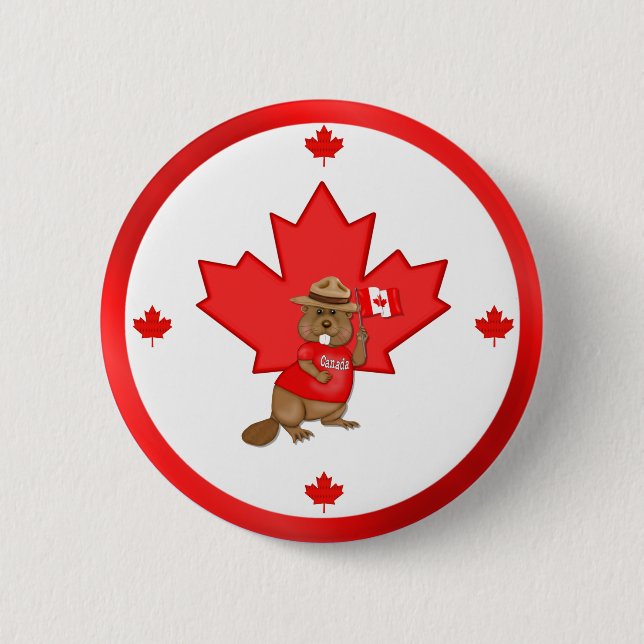 stolt Canadian Beaver Knapp (Framsida)