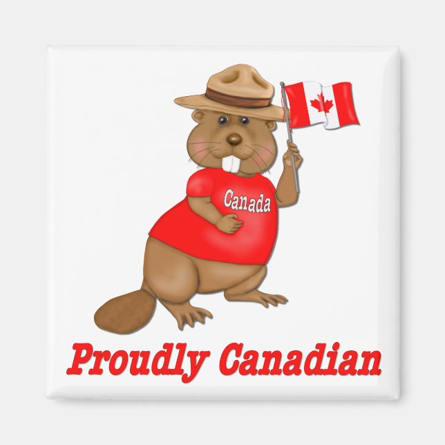 stolt Canadian Beaver Magnet (Framsidan)