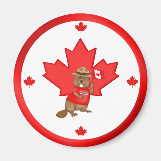 stolt Canadian Beaver Magnet (Framsidan)