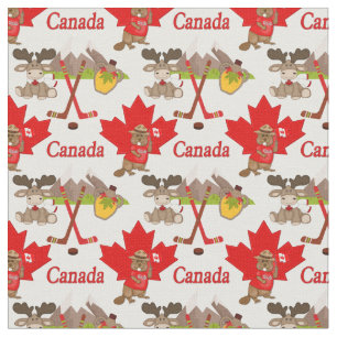 stolt Canadian Beaver Moose Fabric Small Print Tyg