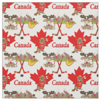 stolt Canadian Beaver och Moose Fabric