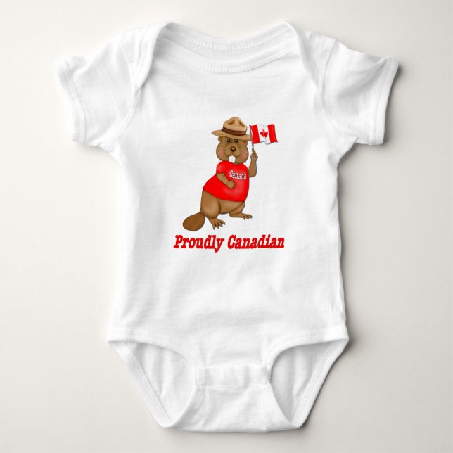 stolt Canadian Beaver T Shirt (Framsida)