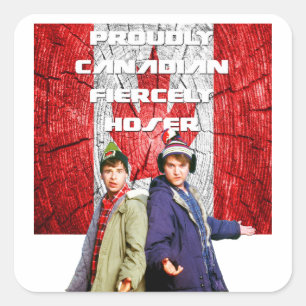 stolt Canadian - Bob & Doug McKenzie Fyrkantigt Klistermärke