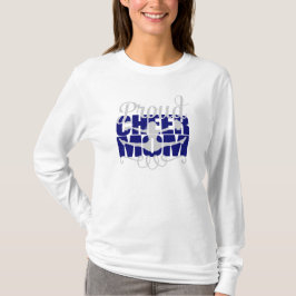 stolt Cheer Mamma med blå brev Tee