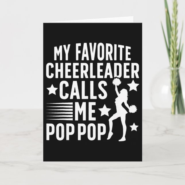 Stolt Cheer Pop Pop Cheerleader Pop Pop Cheerleadi Kort (Framsida)
