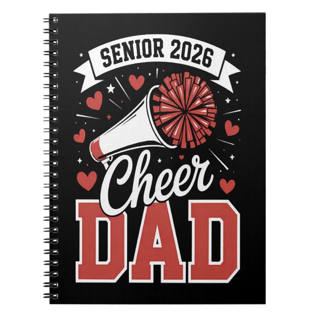 Stolt Cheer Senior pappa 2026 Anteckningsbok (Framsidan)