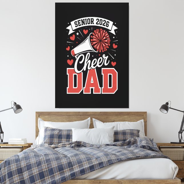 Stolt Cheer Senior pappa 2026 Canvastryck (Insitu (sovrum))