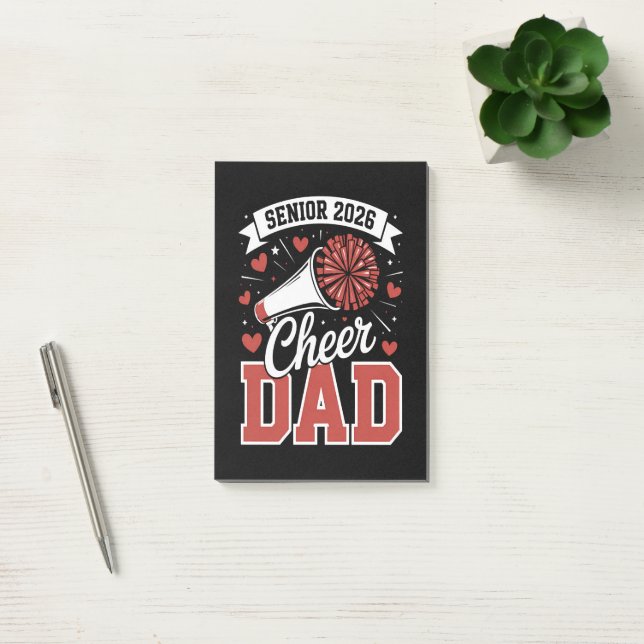Stolt Cheer Senior pappa 2026 Post-it Block (Kontor)