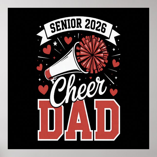 Stolt Cheer Senior pappa 2026 Poster (Framsidan)
