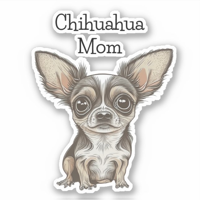 Stolt Chihuahua-mamma Klistermärken (Framsida)
