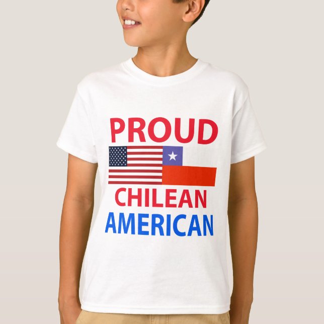 Stolt chilensk amerikan t-shirt (Framsida)
