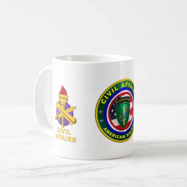 Stolt civilaffärssoldat kaffemugg (Framsida vänster)