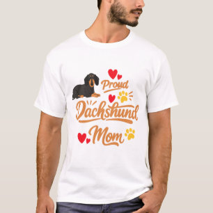 Stolt Dachshund-Mamma Söt Wiener Dog Gåva T Shirt