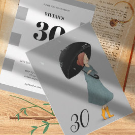 stolt Dam på rekreationsdagen 30års födelsedag Inbjudningar