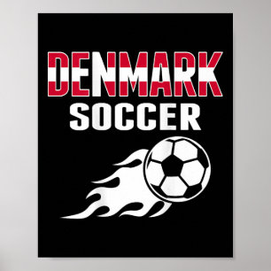 Stolt Danmark Fotbollsfans Tröja - Danska Fotboll Poster