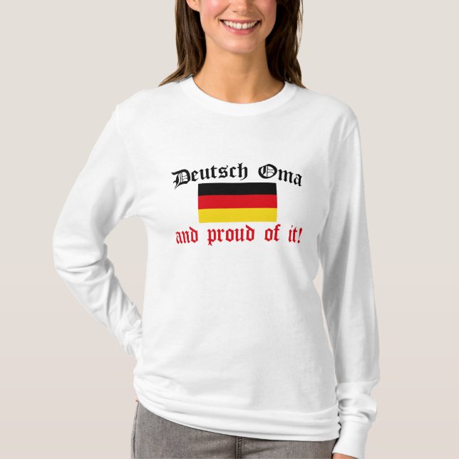 Stolt Deutsch Oma Tee Shirt (Framsida)