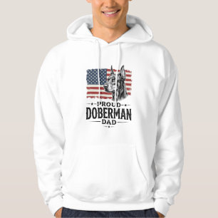 Stolt Doberman Pappa Vintage Flag Vector Design_1 Hoodie