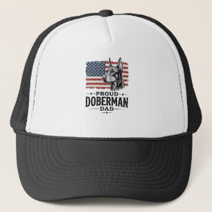 Stolt Doberman Pappa Vintage Flag Vector Design_1 Keps