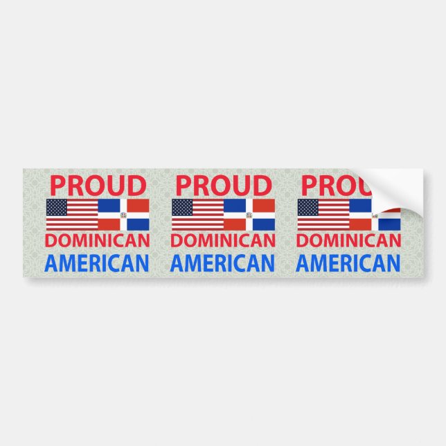 Stolt dominikansk amerikan bildekal (Framsidan)