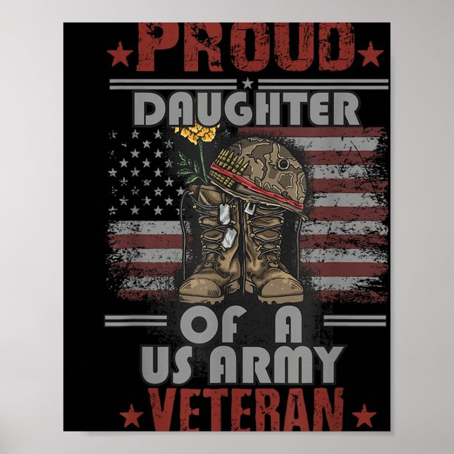 stolt dotter till en amerikansk arméveteran poster (Framsidan)