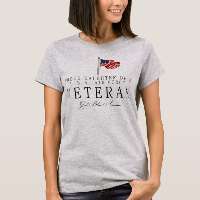 stolt dotter till en amerikansk krigsveteran från  t shirt (Framsida)