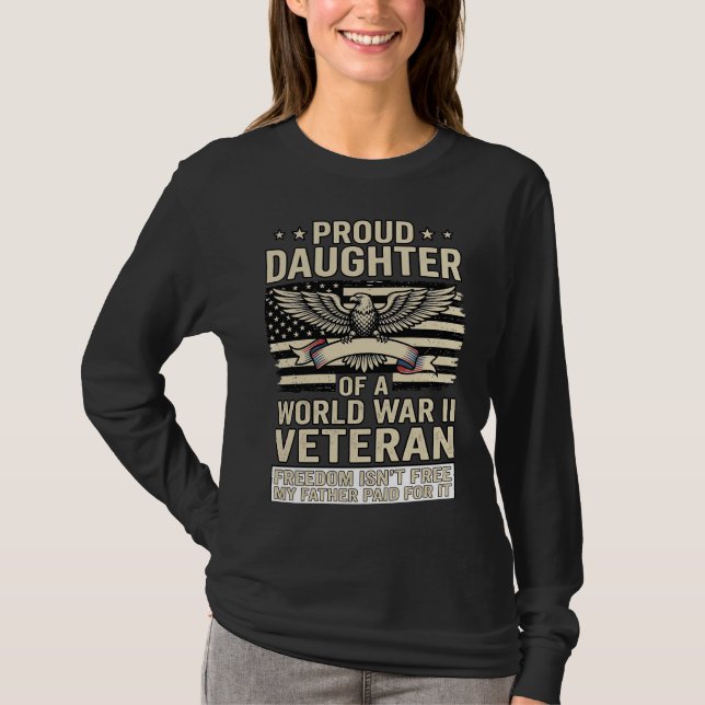 Stolt dotter till en andra världskrigets veteran s t shirt (Framsida)