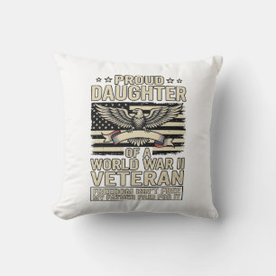 Stolt dotter till en andra världskrigets veteran t kudde
