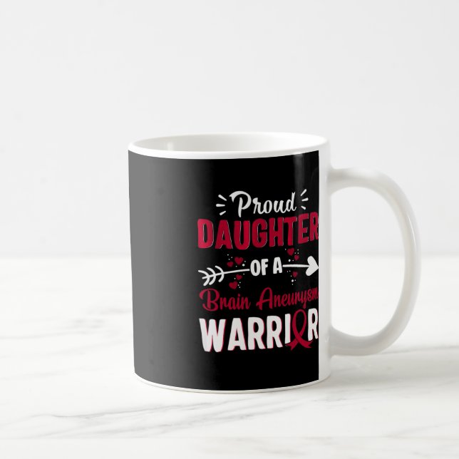 stolt dotter till en Brain Aneurysm Warrior Burgun Kaffemugg (Höger)