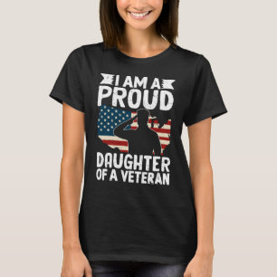 Stolt Dotter Till En Krigsveteran Patriotisk Milit T Shirt