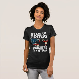 Stolt Dotter Till En Krigsveteran Patriotisk Milit T Shirt